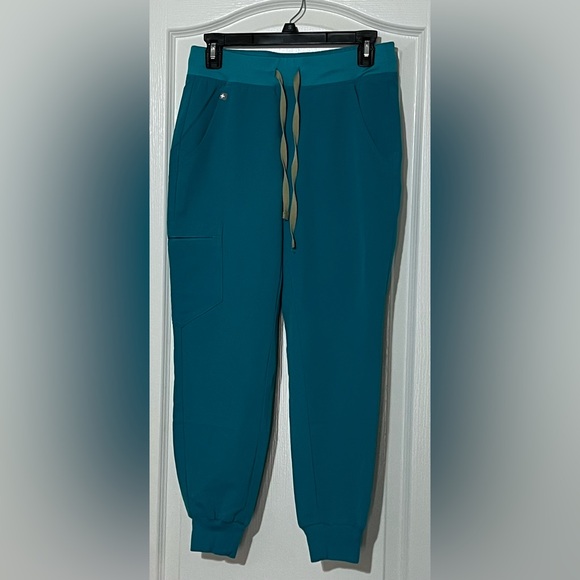 Figs Aqua Blue Scrub Pants - Picture 1 of 3